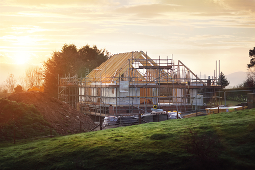 Home being built near Surry Yadkin and Wilkes Counties of North Carolina